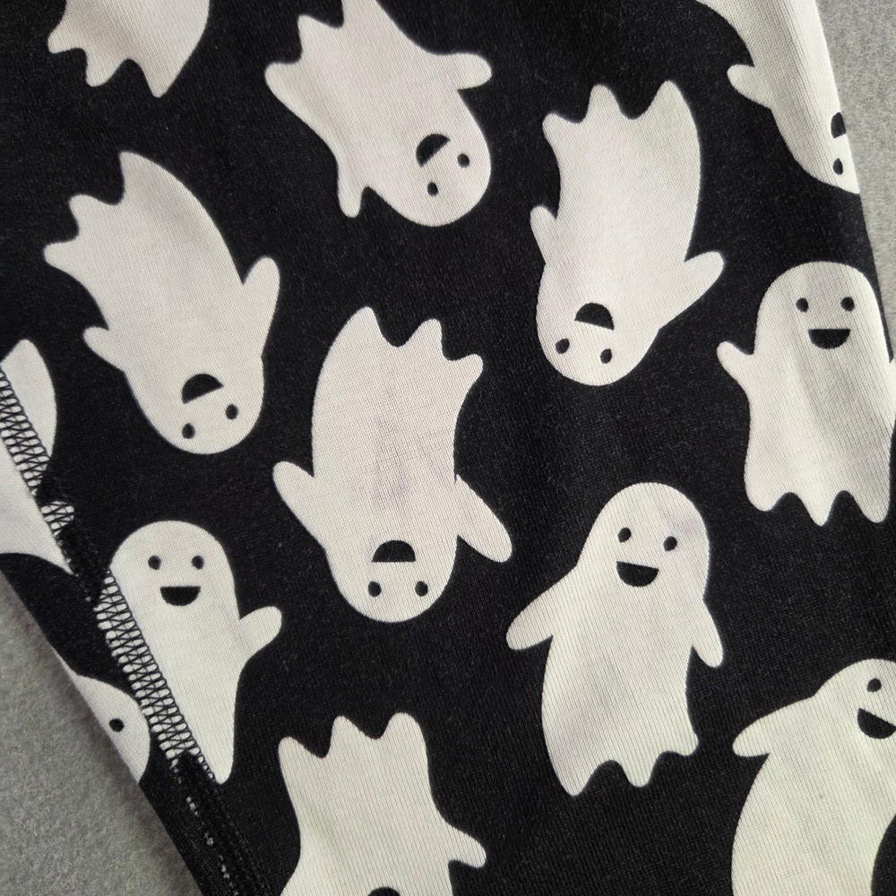 Hanna Andersson Ghost Print Organic Cotton Pajama Pants Black White XL Halloween - Picture 7 of 7